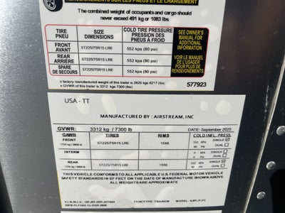 2026 Airstream 25FBQ Base